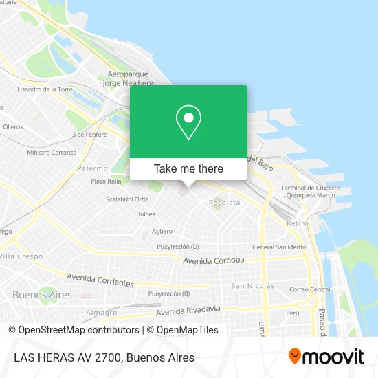 LAS HERAS  AV  2700 map
