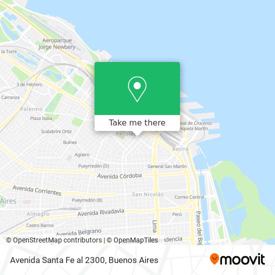 Mapa de Avenida Santa Fe al 2300
