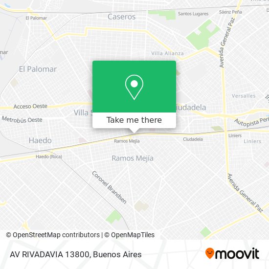 AV  RIVADAVIA 13800 map