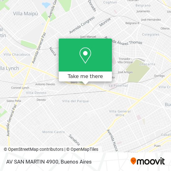 AV  SAN MARTIN 4900 map