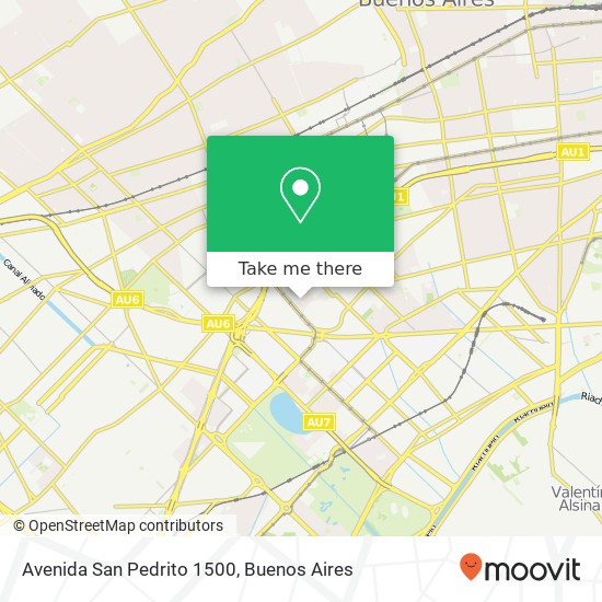 Avenida San Pedrito 1500 map