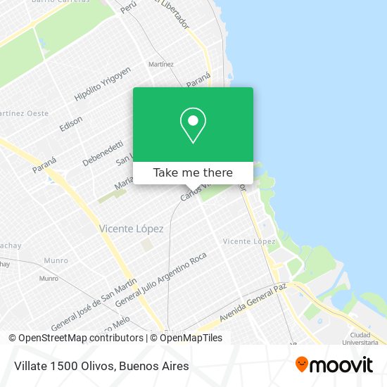 Mapa de Villate 1500 Olivos