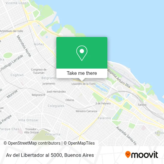 Av del Libertador al 5000 map