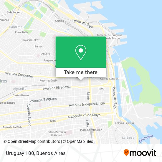 Uruguay 100 map