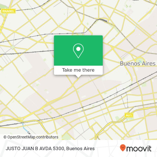 Mapa de JUSTO  JUAN B  AVDA 5300