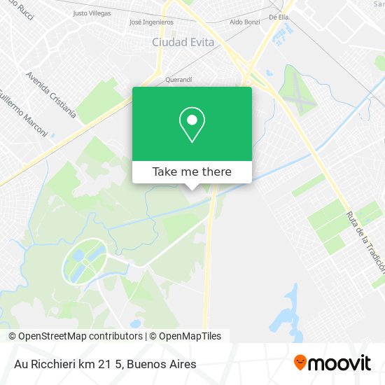 Au  Ricchieri km 21 5 map