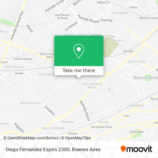 Diego Fernandez Espiro 2300 map