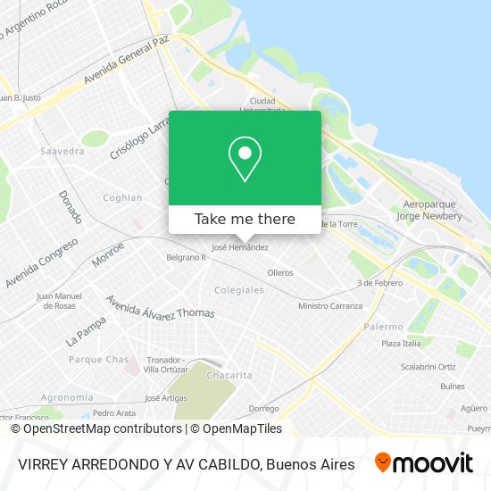 Mapa de VIRREY ARREDONDO Y AV CABILDO