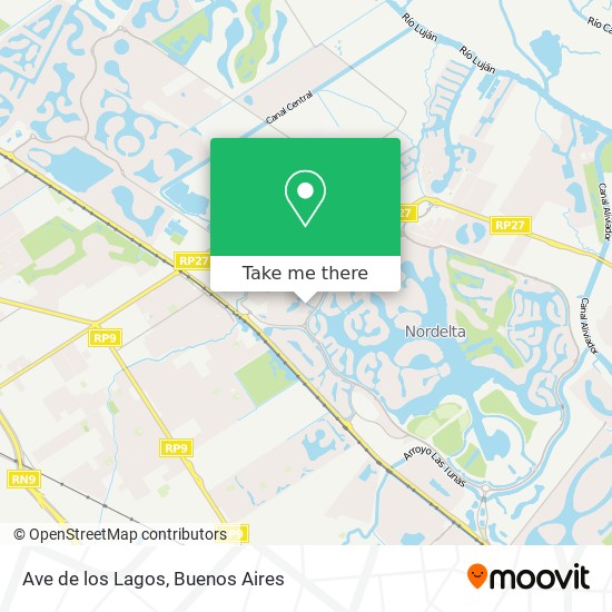 Ave de los Lagos map