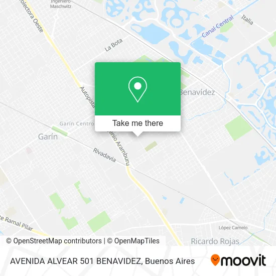 AVENIDA ALVEAR 501  BENAVIDEZ map