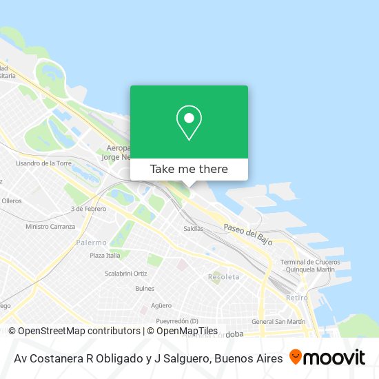 Av  Costanera R  Obligado y J  Salguero map
