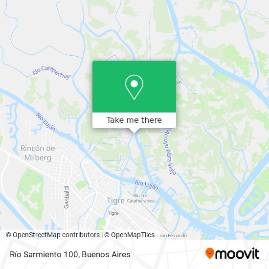 Río Sarmiento 100 map
