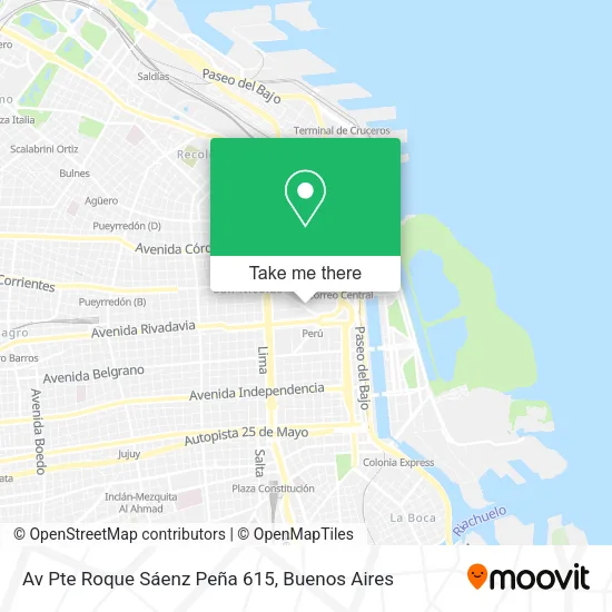 Mapa de Av  Pte  Roque Sáenz Peña 615