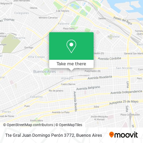 Tte Gral Juan Domingo Perón 3772 map