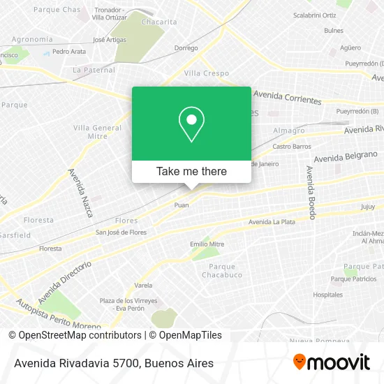 Avenida Rivadavia 5700 map