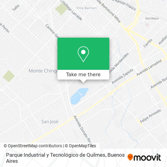 Parque Industrial y Tecnológico de Quilmes map