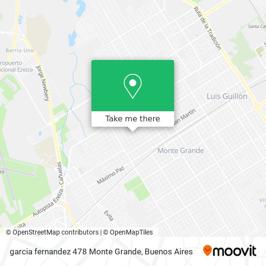 garcia fernandez 478  Monte Grande map