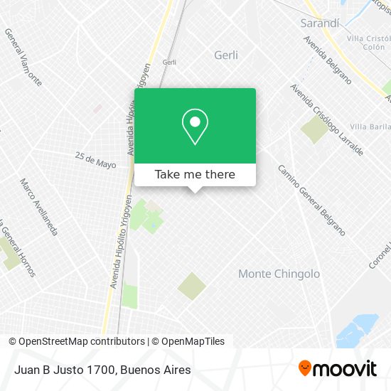 Juan B Justo 1700 map