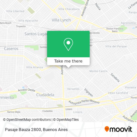 Pasaje Bauza 2800 map