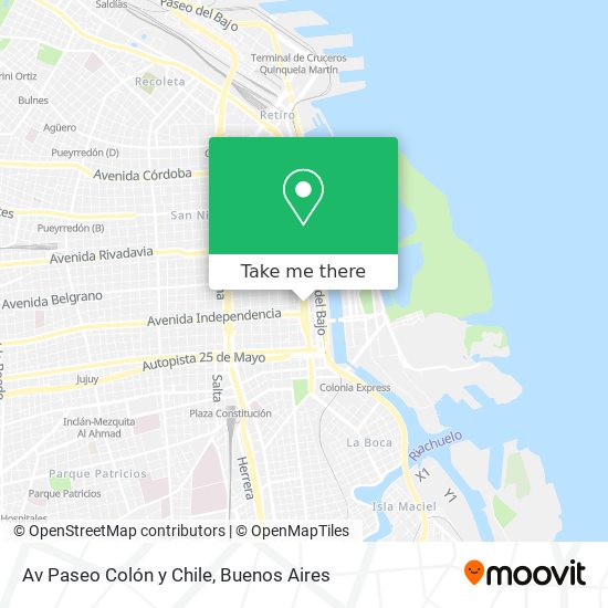 Mapa de Av  Paseo Colón y Chile