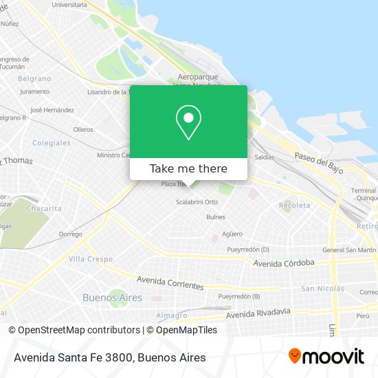 Avenida Santa Fe 3800 map