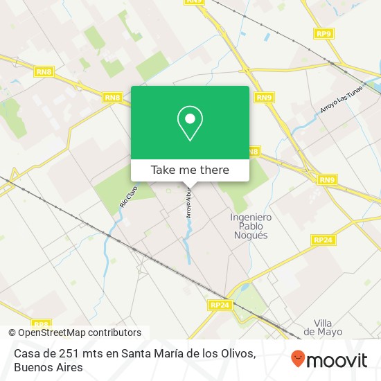 Mapa de Casa de 251 mts en Santa María de los Olivos