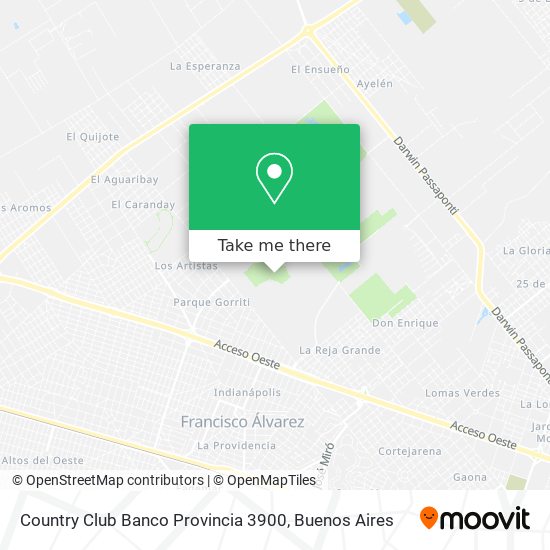 Country Club Banco Provincia 3900 map