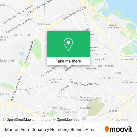 Mapa de Monroe Entre Donado y Holmberg