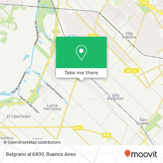 Belgrano al 6800 map