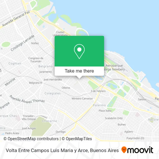 Mapa de Volta Entre Campos  Luis Maria y Arce