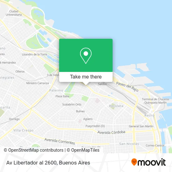 Av  Libertador  al 2600 map