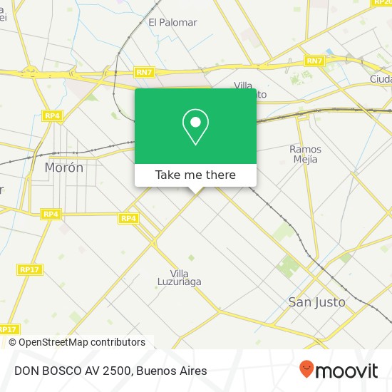 DON BOSCO  AV  2500 map