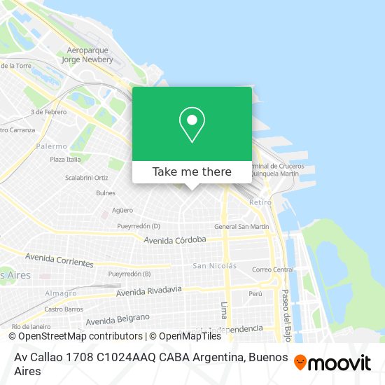 Av  Callao 1708  C1024AAQ CABA  Argentina map