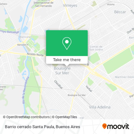 Barrio cerrado Santa Paula map