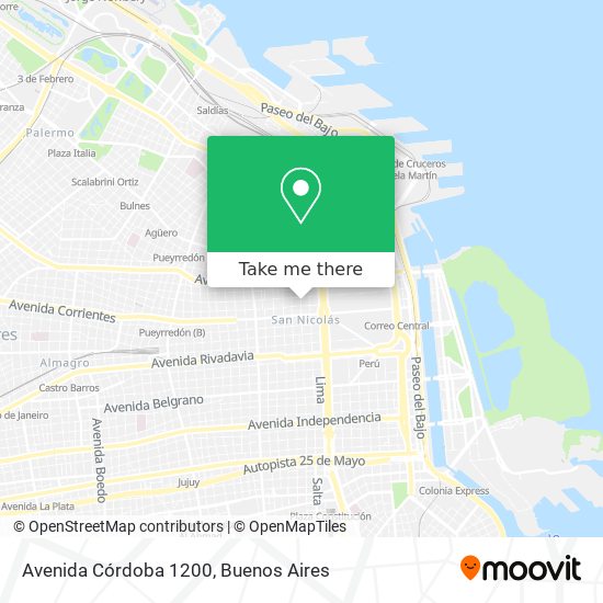 Mapa de Avenida Córdoba 1200