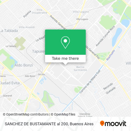 Mapa de SANCHEZ DE BUSTAMANTE  al 200
