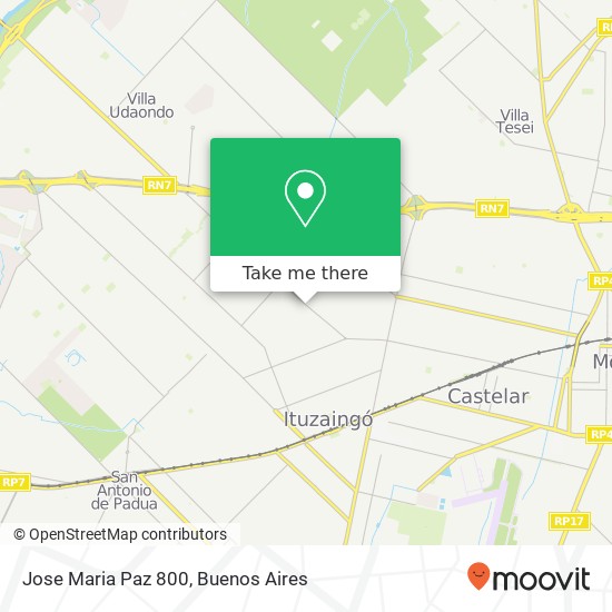 Mapa de Jose Maria Paz 800