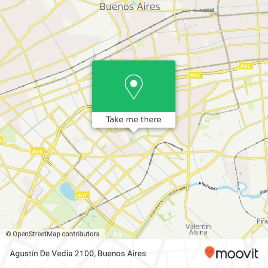 Agustín De Vedia 2100 map