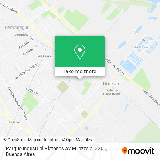Mapa de Parque Industrial Platanos   Av  Milazzo al 3200