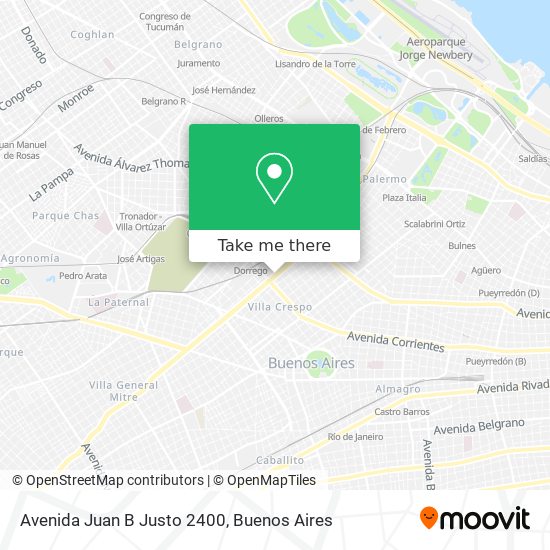 Avenida Juan B Justo 2400 map