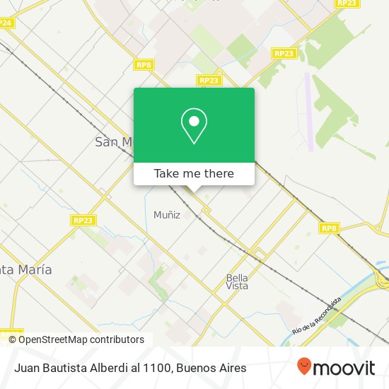 Juan Bautista Alberdi al 1100 map