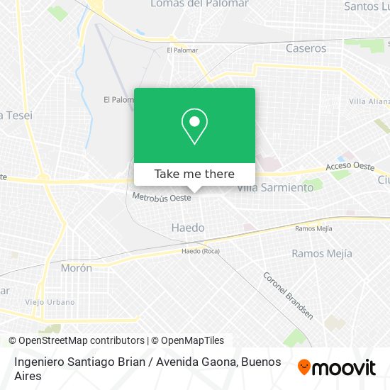 Ingeniero Santiago Brian / Avenida Gaona map