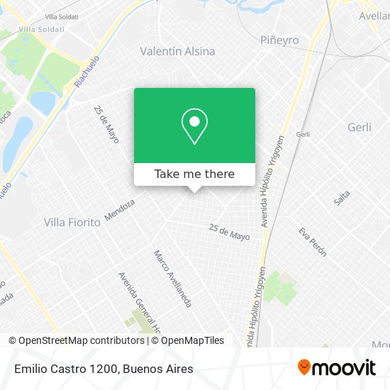 Emilio Castro 1200 map