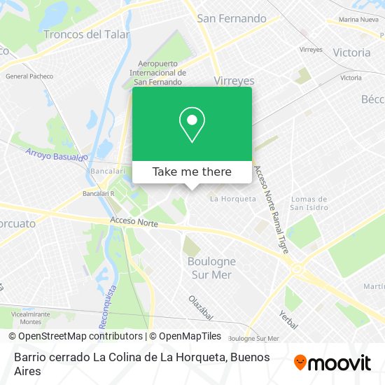 Barrio cerrado La Colina de La Horqueta map