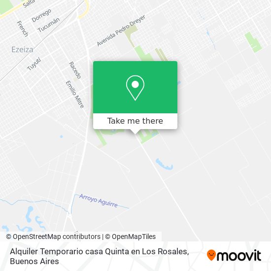 Alquiler Temporario  casa Quinta en Los Rosales map