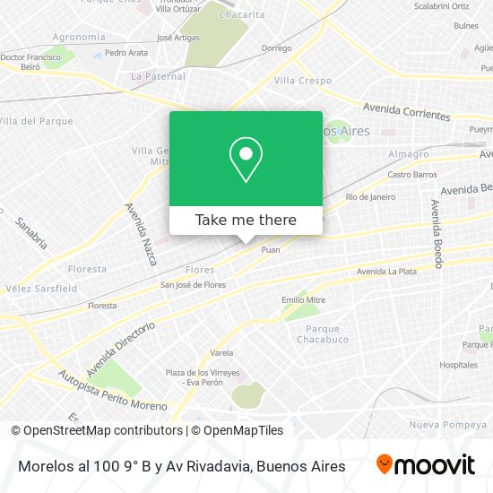 Morelos al 100 9° B y Av  Rivadavia map