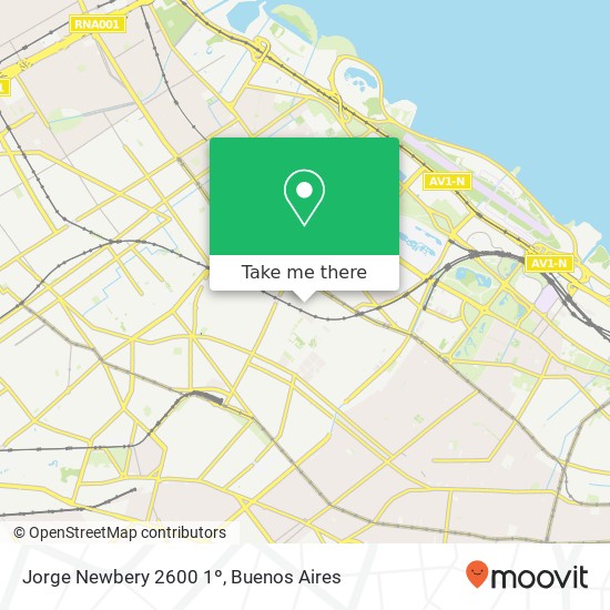 Jorge Newbery 2600 1º map