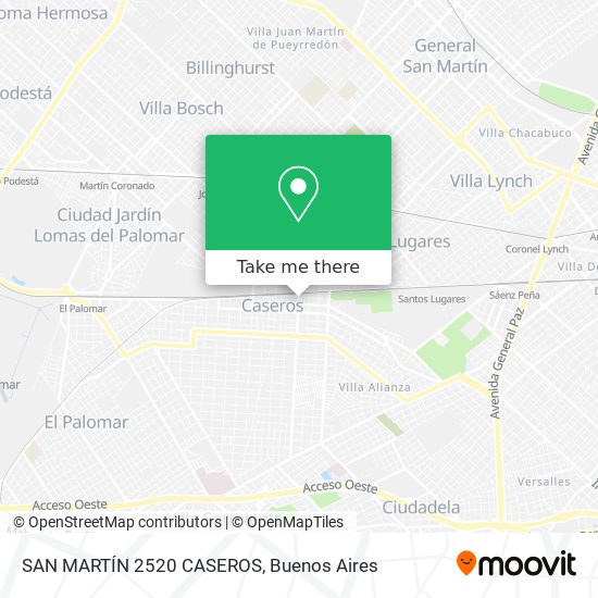 SAN MARTÍN  2520  CASEROS map