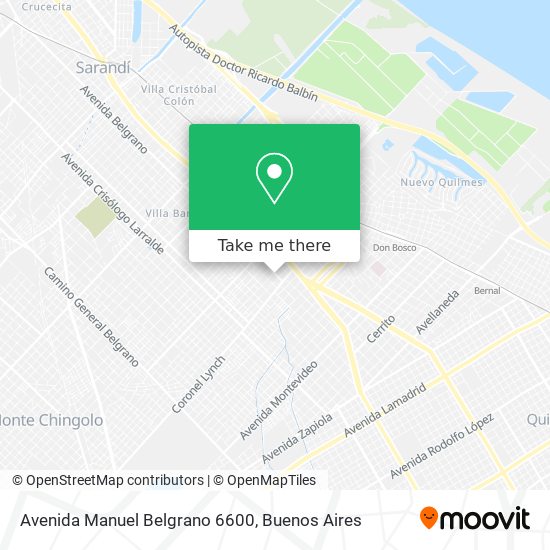 Avenida Manuel Belgrano 6600 map