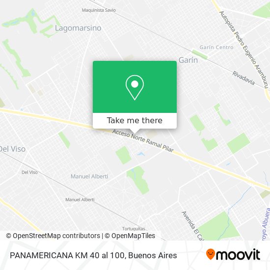 PANAMERICANA KM 40 al 100 map